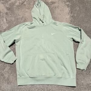 Nike Sportswear Club Fleece Hoodie Mens XL  611457 Light Green *stain
